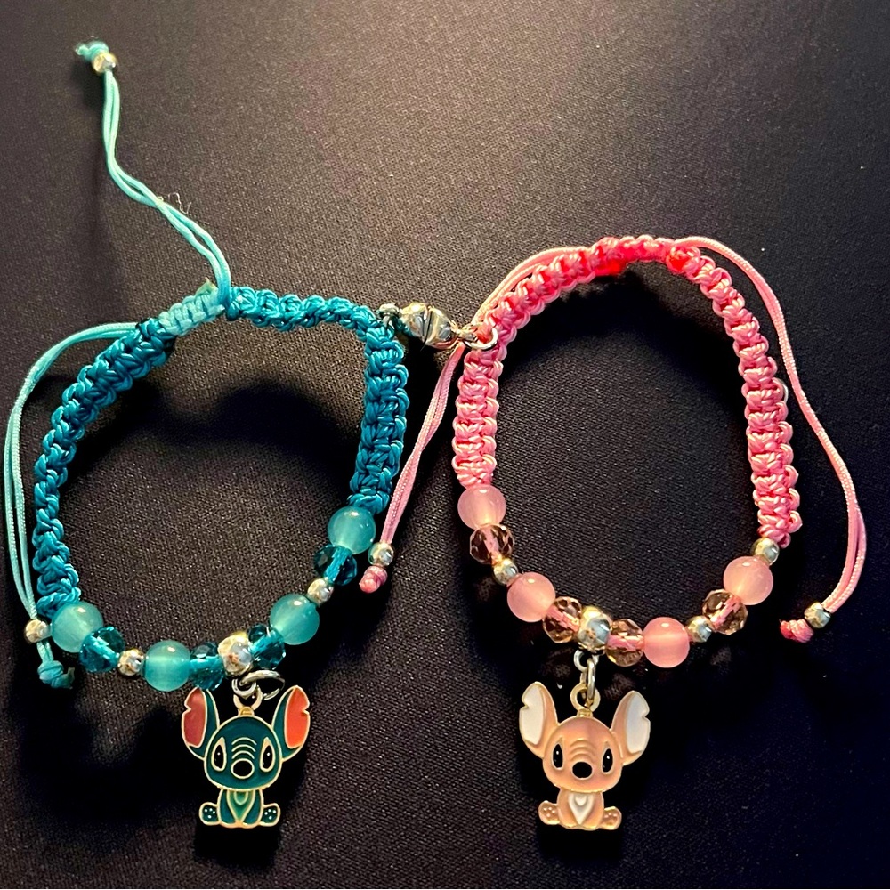 Set of Long distance bracelets relationships, friendship bracelet